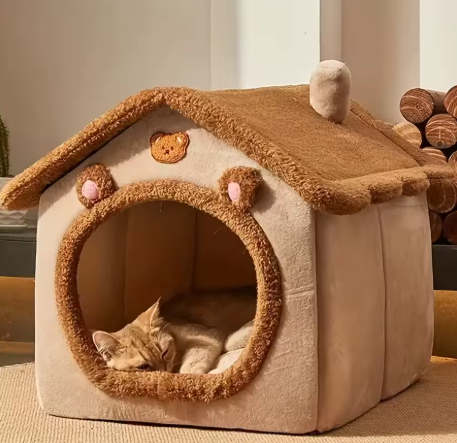 Casinha de Pelúcia BearHome – Para Gatos e Cães Pequenos