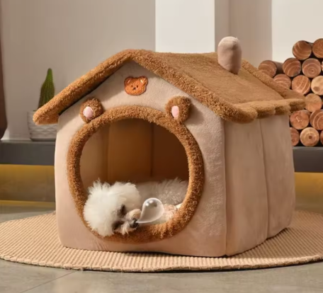 Casinha de Pelúcia BearHome – Para Gatos e Cães Pequenos