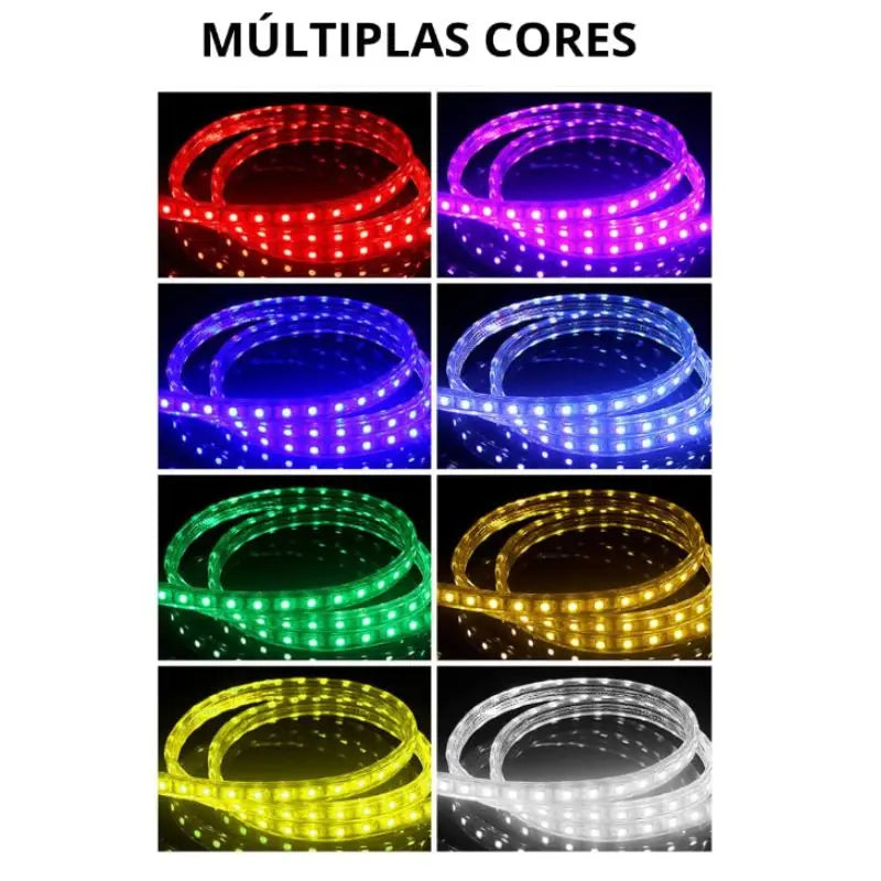 Fita LED RGB Decorativa com Controle Remoto – Multicolorida
