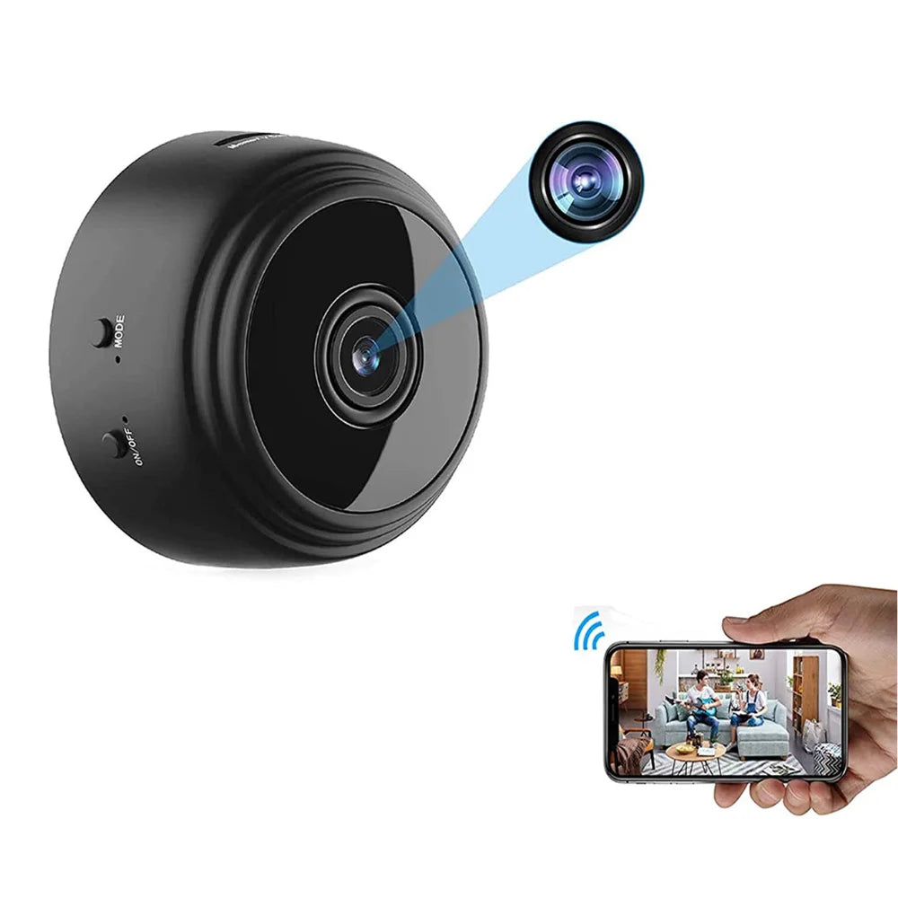 Mini Câmera Wi-Fi de Segurança Full HD com Visão Noturna