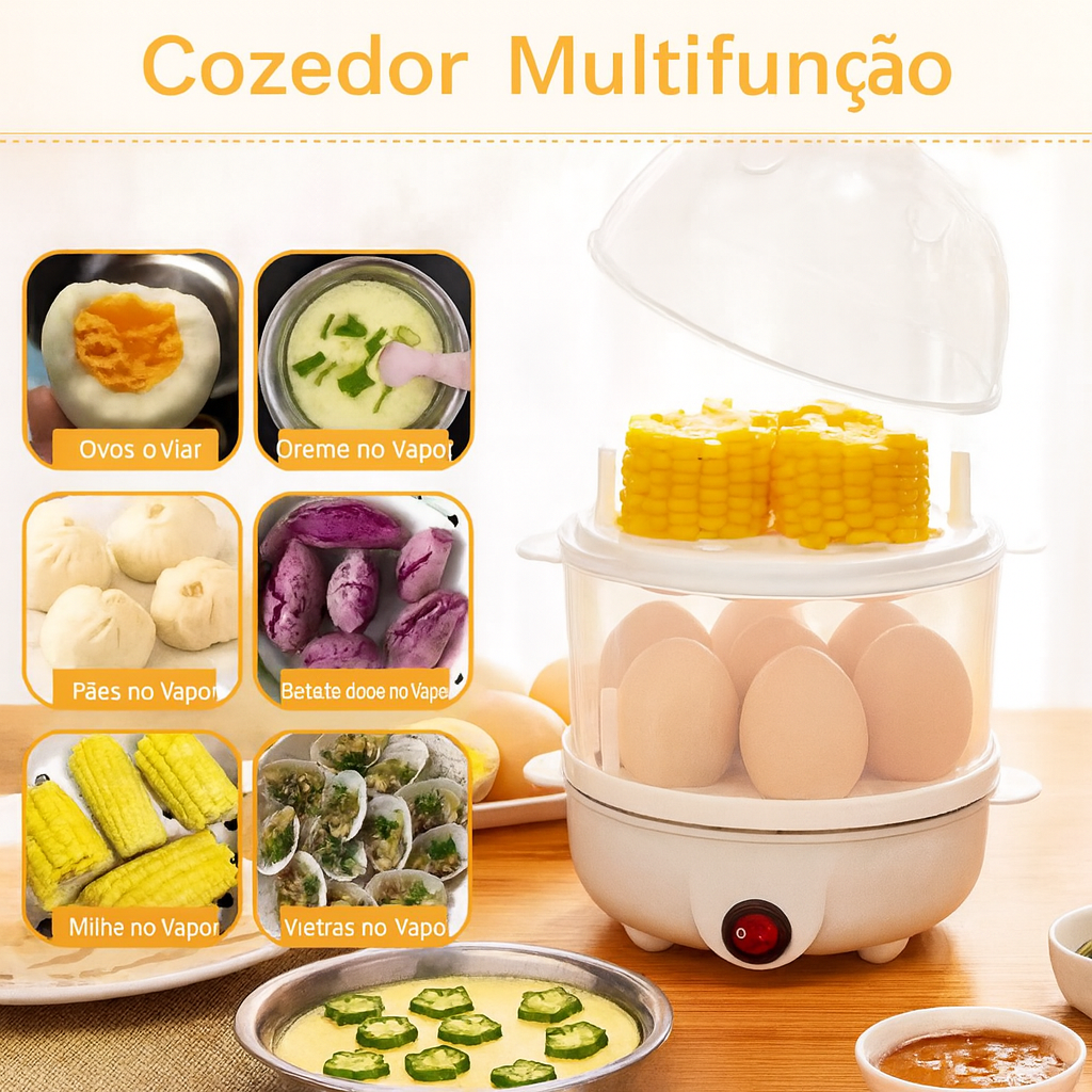 Cozedor Elétrico a Vapor Multifuncional