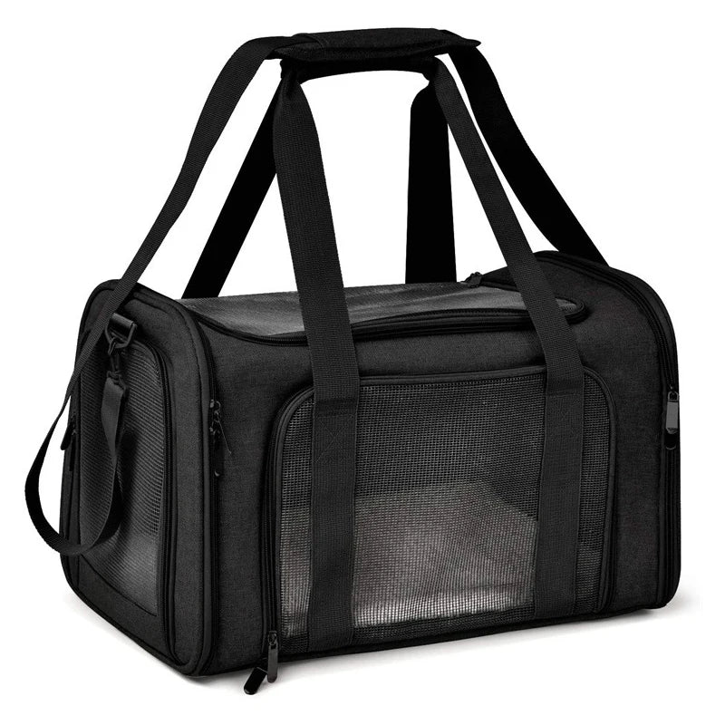 Bolsa de Transporte Dobrável para Pets com Ventilação e Conforto