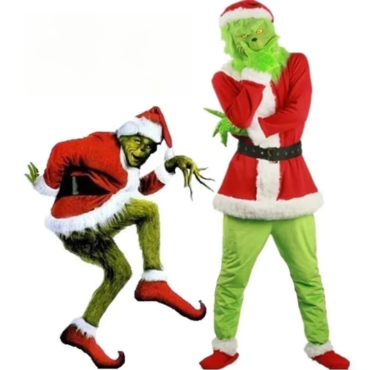 Fantasia Natalina Grinch – Adulto Completa com Roupa e Máscara