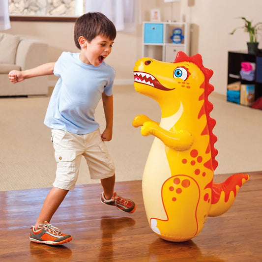 Dinossauro Inflável 90cm – Brinquedo Divertido de Soco e Pula