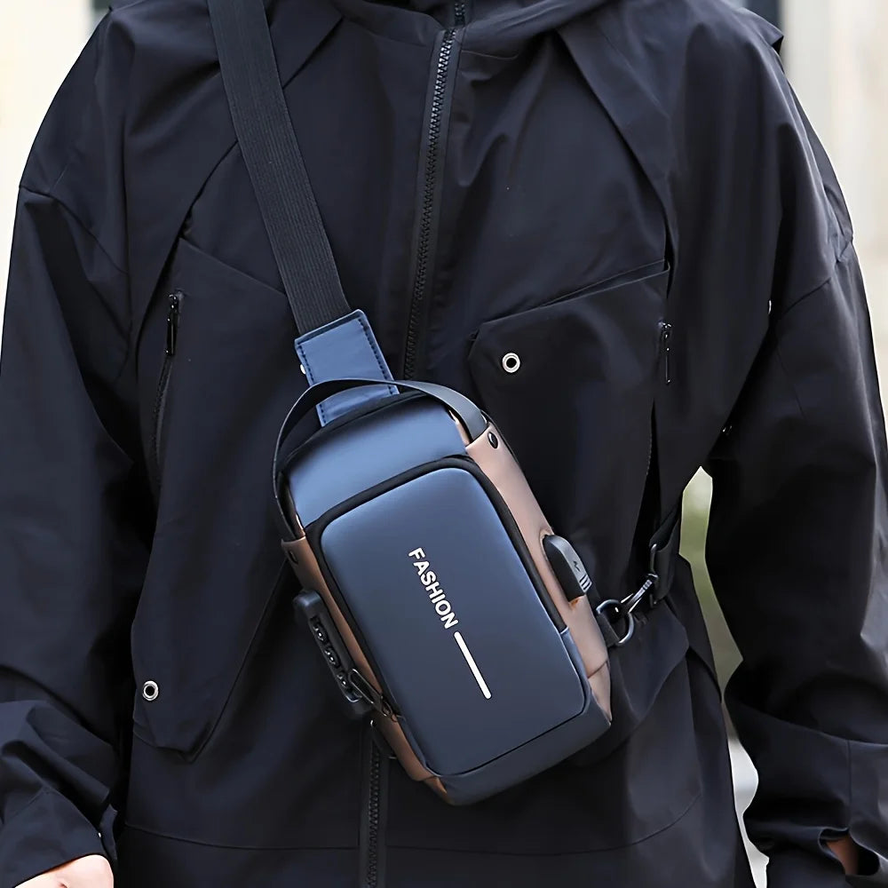 Bolsa Transversal Masculina Antifurto – Tech Urban Premium