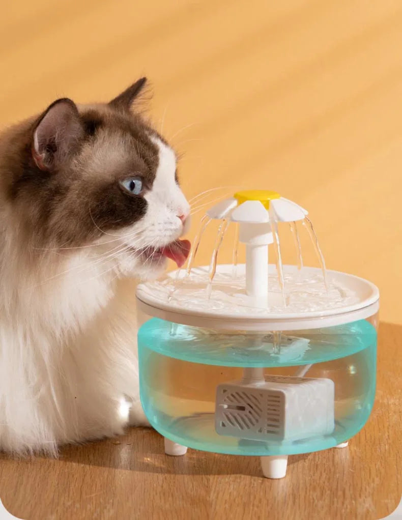 🐾 Fonte Bebedouro "Flor de Hidratação" para Gatos – 1L