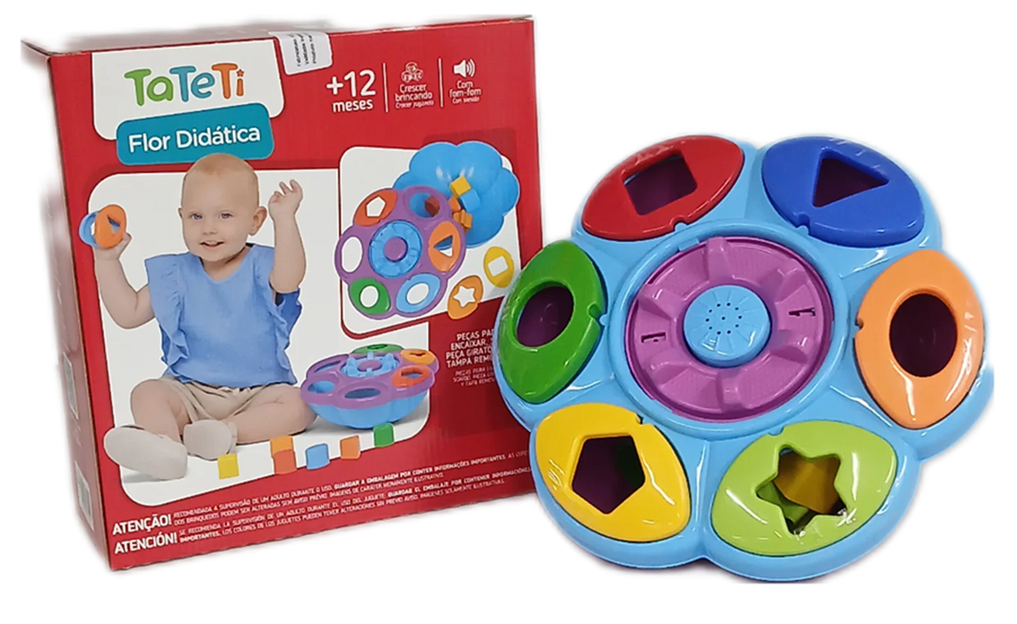 Flor Didática Encaixa Formas – Brinquedo Educativo Infantil