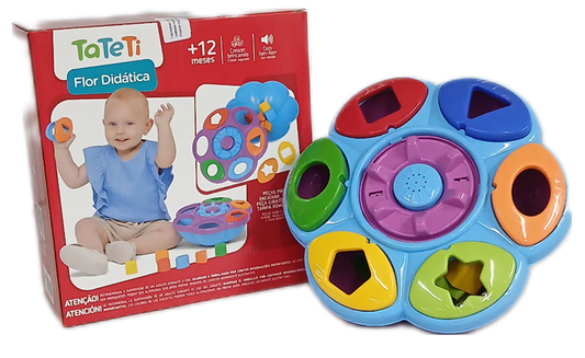 Flor Didática Encaixa Formas – Brinquedo Educativo Infantil