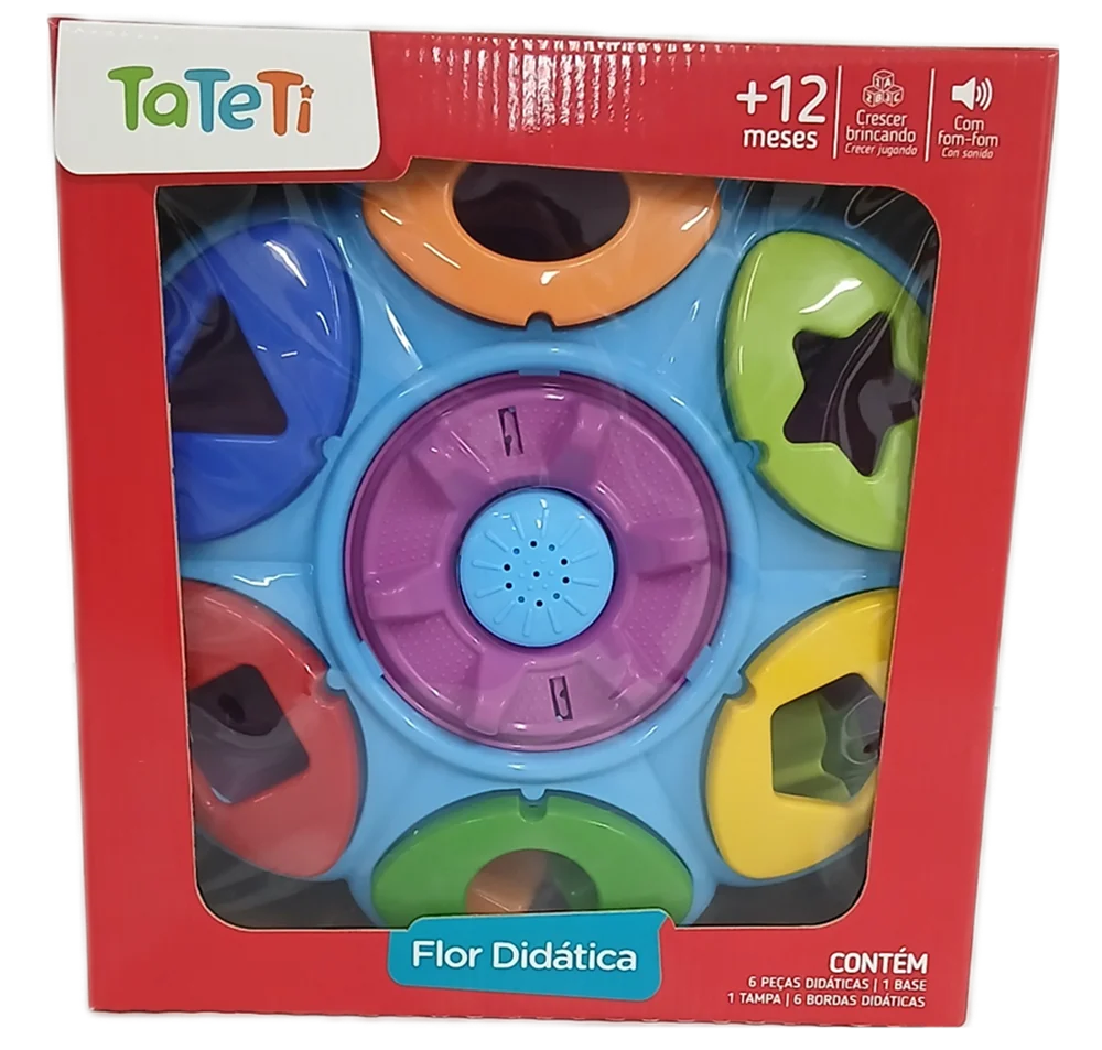 Flor Didática Encaixa Formas – Brinquedo Educativo Infantil