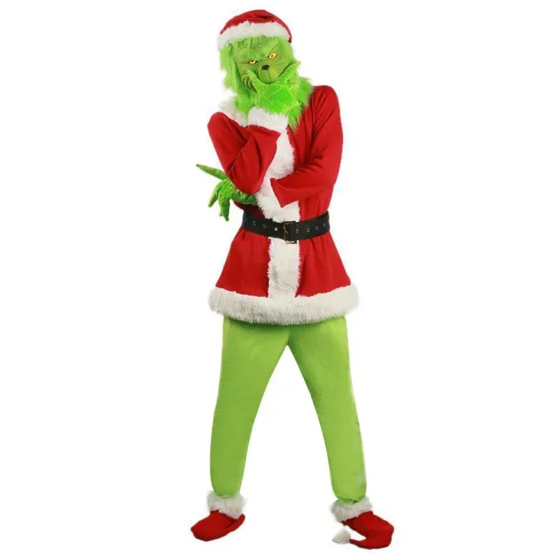 Fantasia Natalina Grinch – Adulto Completa com Roupa e Máscara