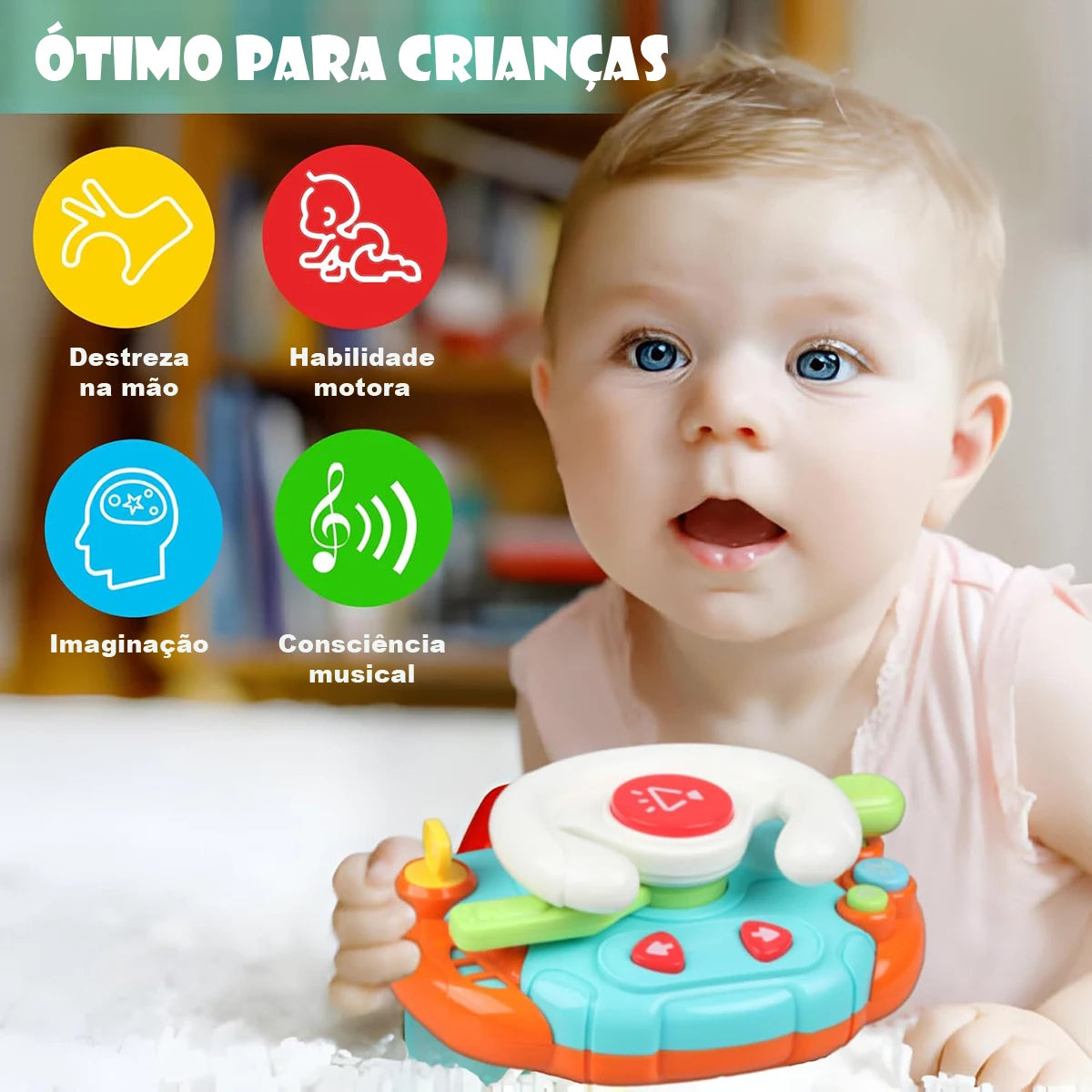 Volante Musical Infantil – Brinquedo Interativo e Educativo