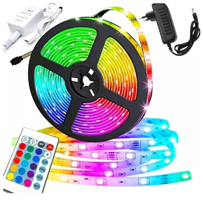 Fita LED RGB Decorativa com Controle Remoto – Multicolorida