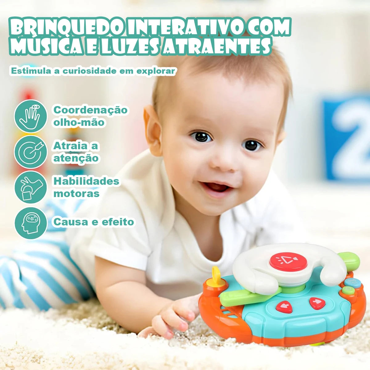 Volante Musical Infantil – Brinquedo Interativo e Educativo