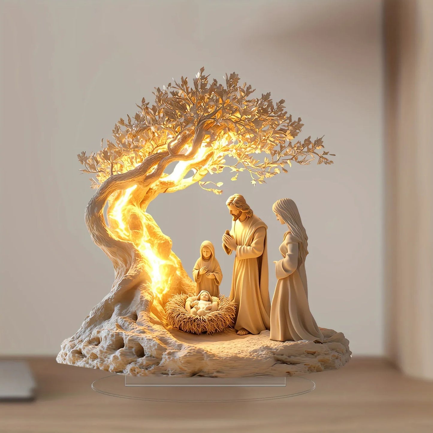 Escultura Iluminada Árvore da Vida