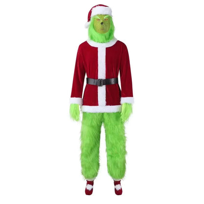 Fantasia Natalina Grinch – Adulto Completa com Roupa e Máscara
