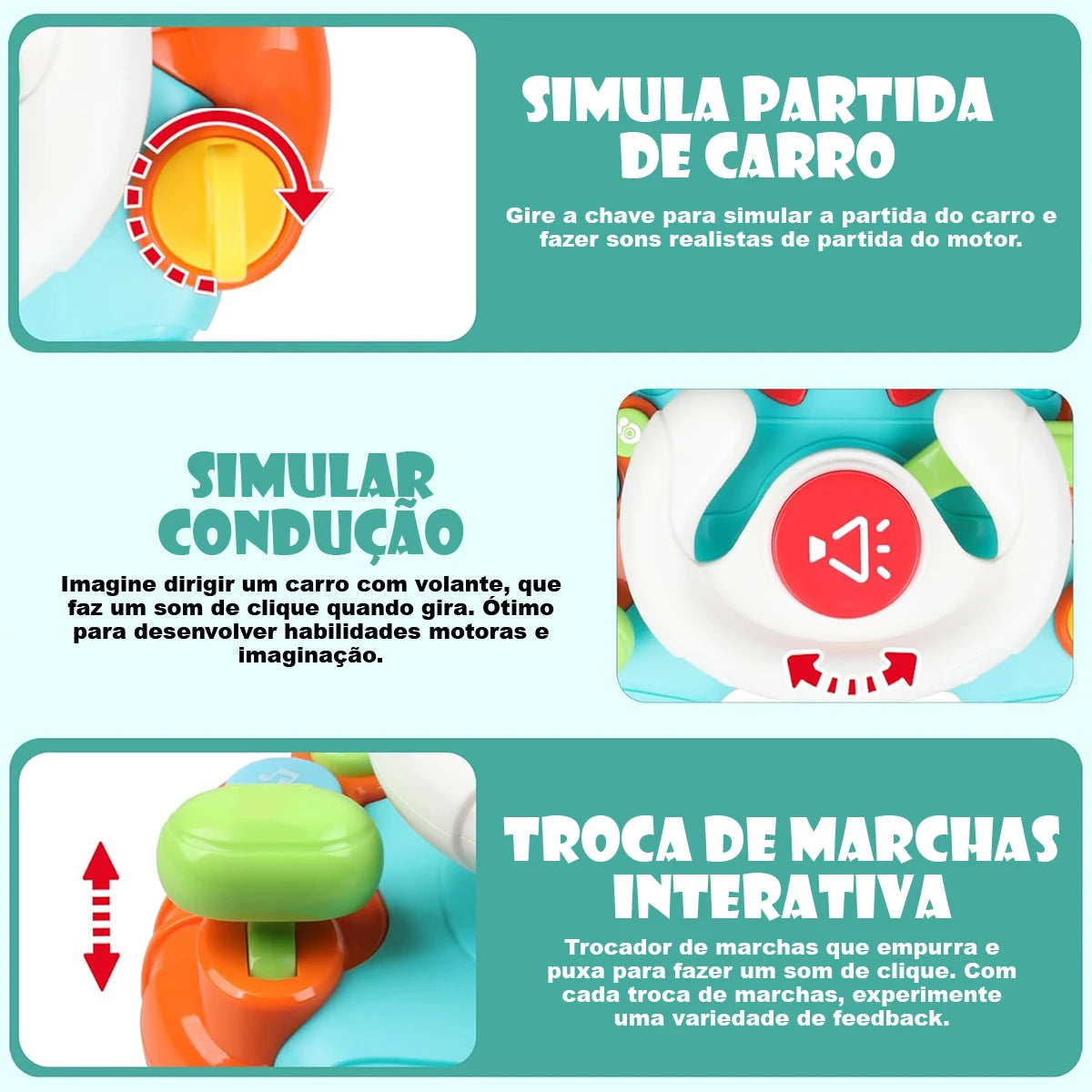 Volante Musical Infantil – Brinquedo Interativo e Educativo