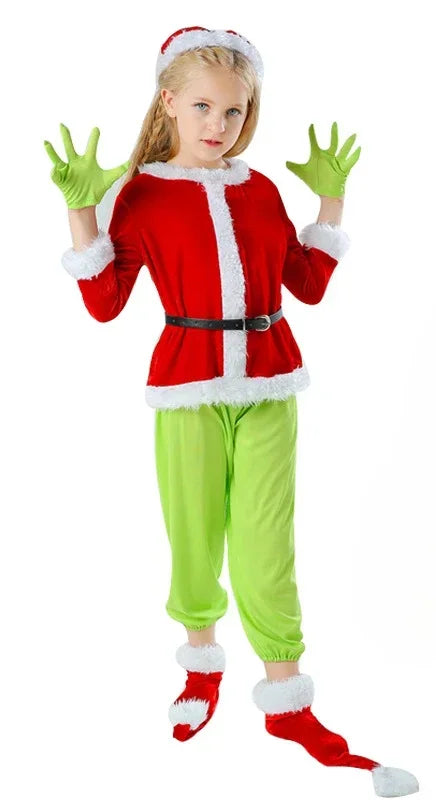 Fantasia Natalina Grinch – Adulto Completa com Roupa e Máscara