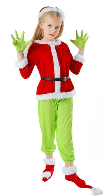 Fantasia Natalina Grinch – Adulto Completa com Roupa e Máscara