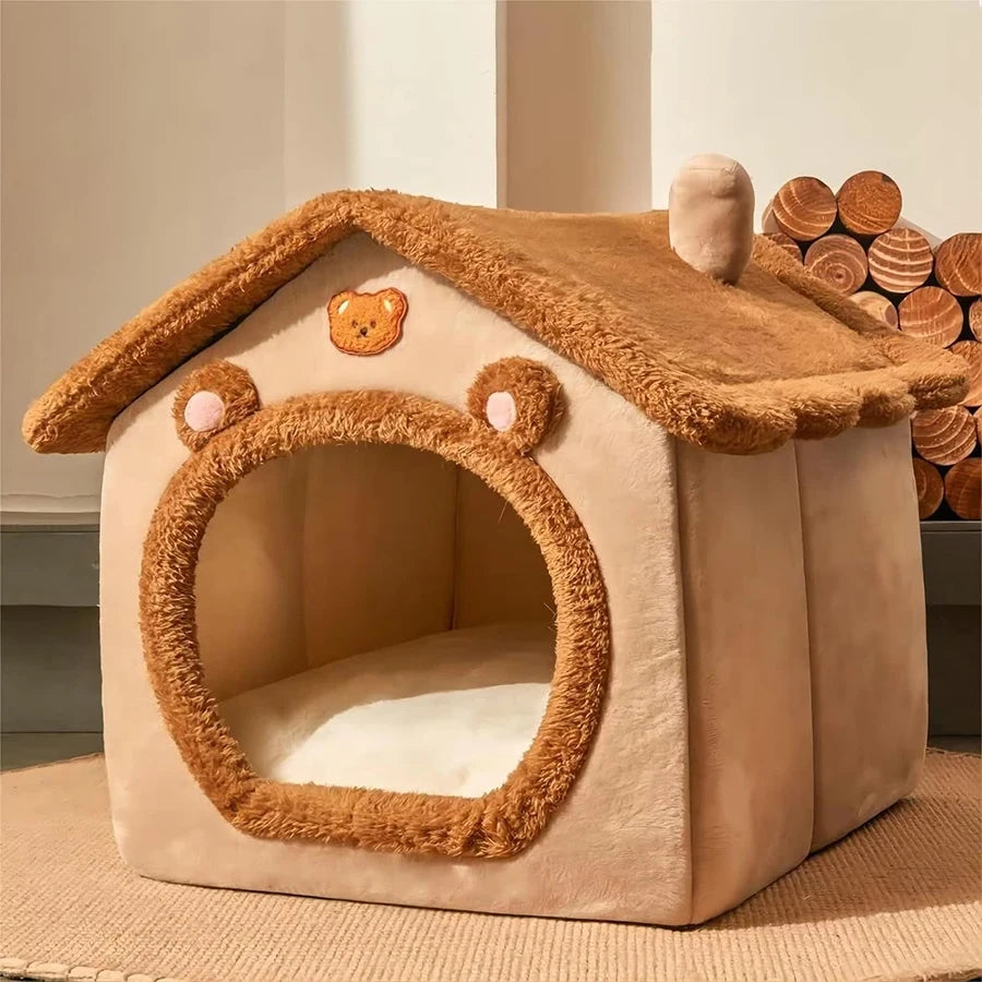 Casinha de Pelúcia BearHome – Para Gatos e Cães Pequenos